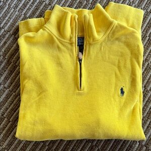 Polo by Ralph Lauren Men's Yellow Quarter Zip Sweater like new